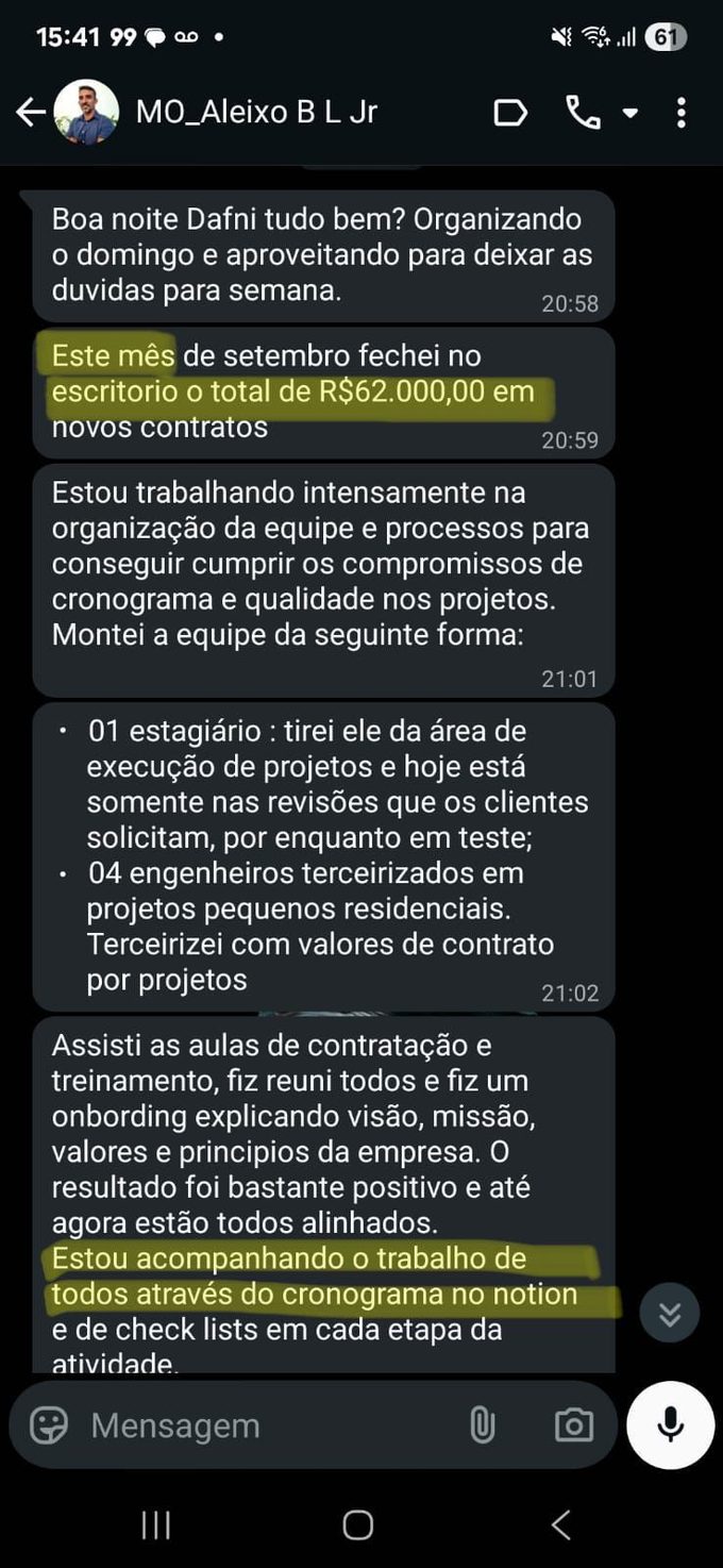 Print real do acompanhamento de Aleixo